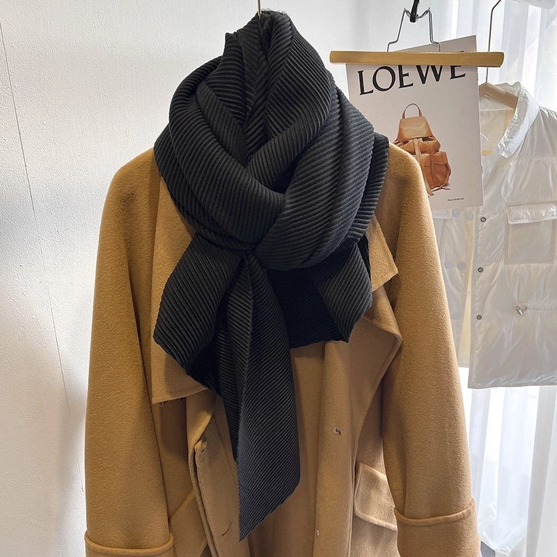 Women's Minimalist Solid Color Imitation Cashmere Polyester Winter Scarves