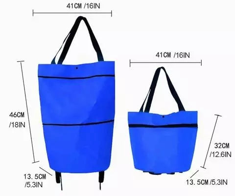 FOLDABLE TROLLY BAG WITH WHEELS