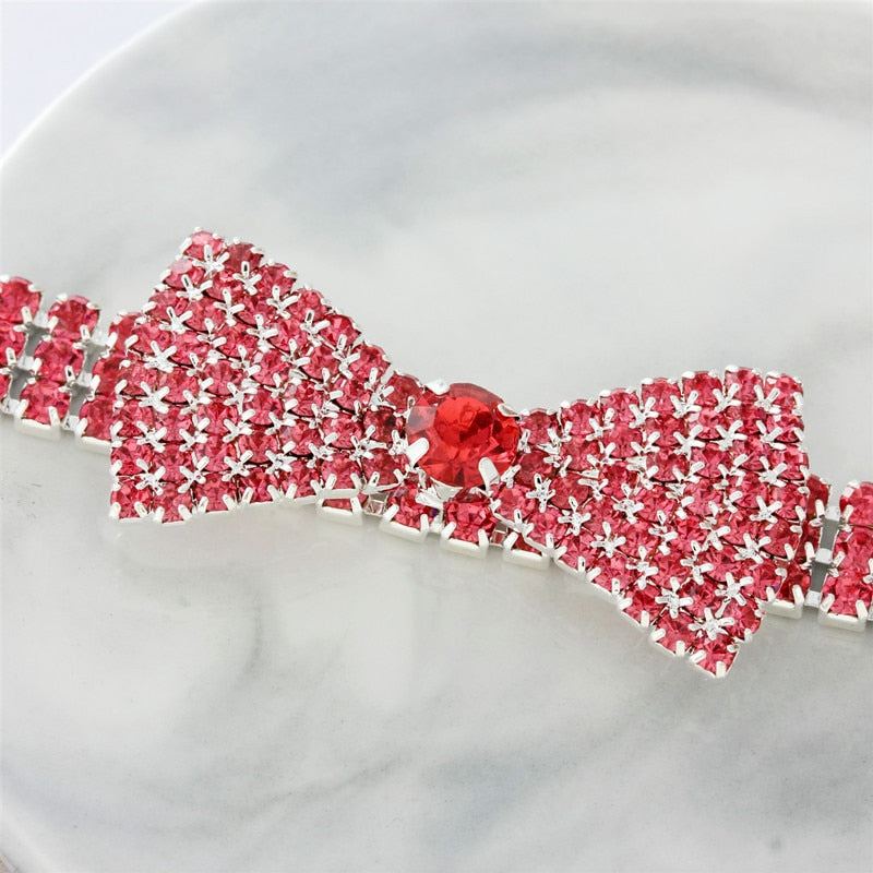 Rhinestone Bowknot Dog Cat Collar