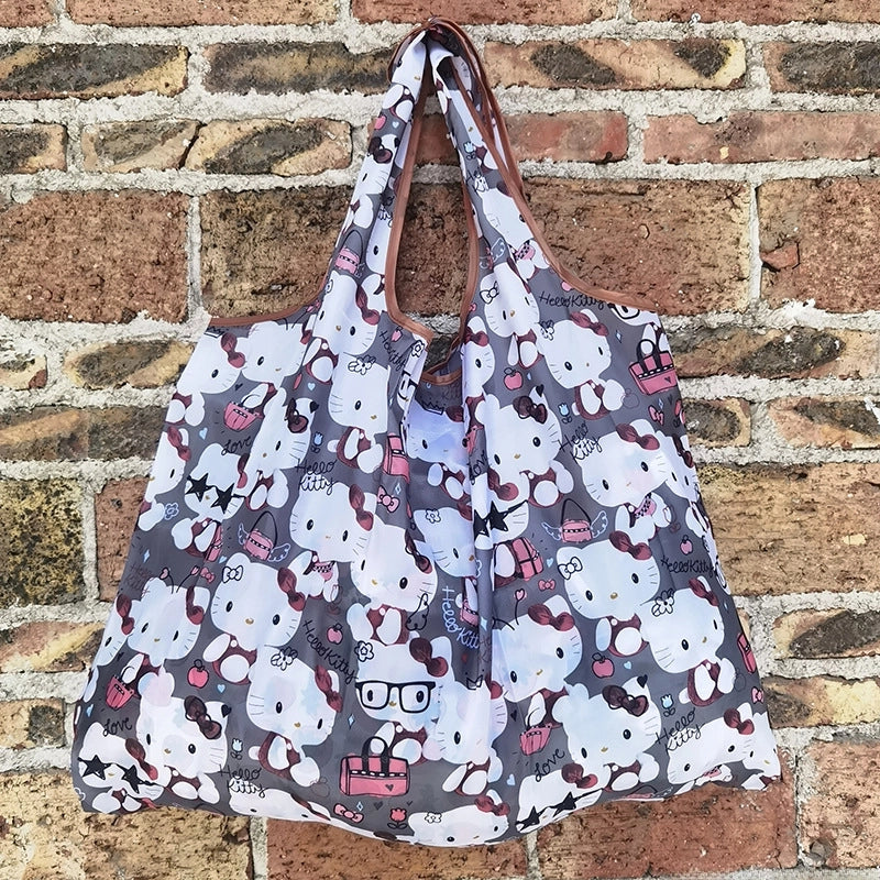 Printed Environmental Bag Large 210T Supermarket Folding Shopping Bag Thickened Tote Bag Shopping Bag