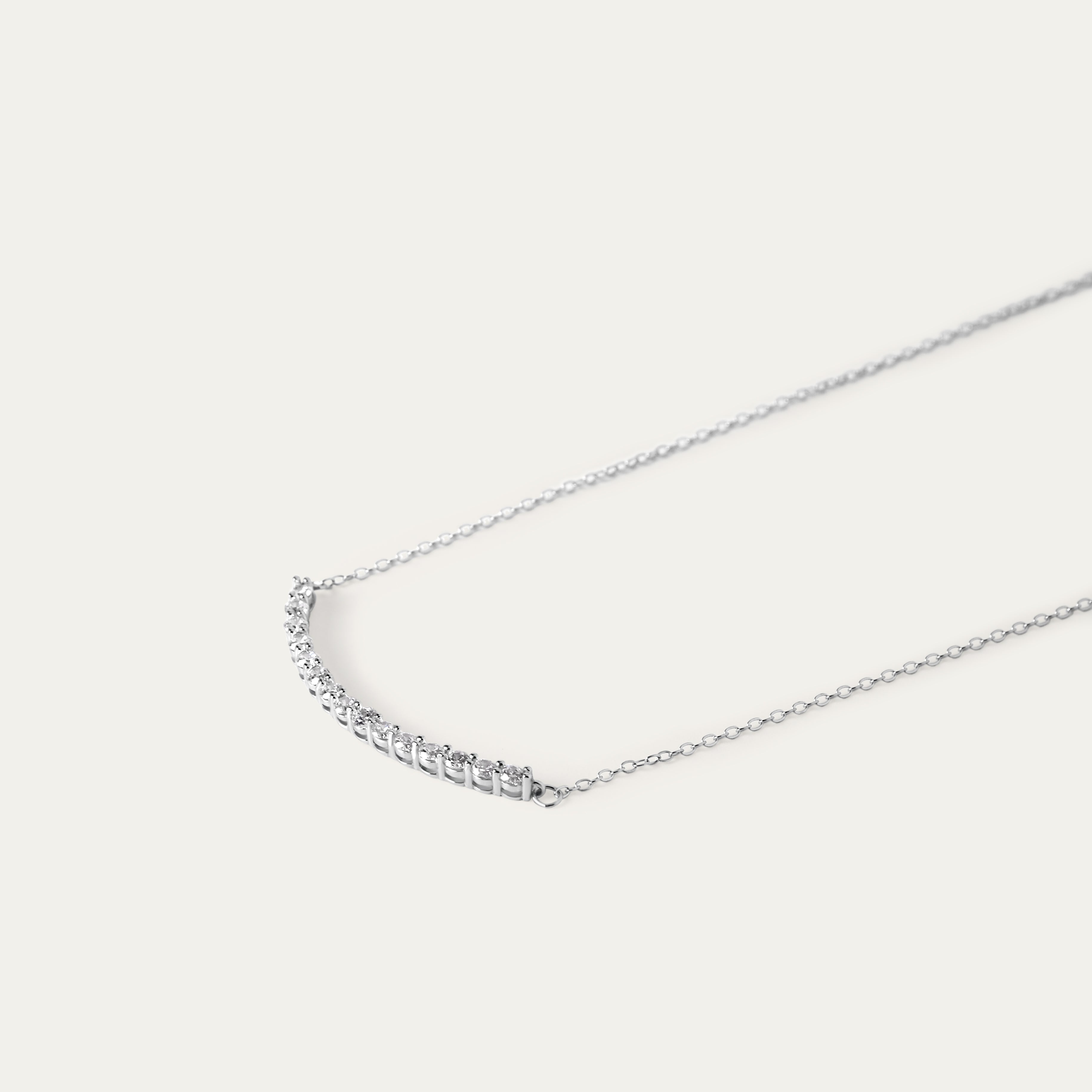 Lele 1.0ct Moissanite Necklace (925 Sterling Silver)