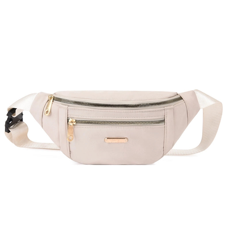 Women's Fashion Solid Color Oxford Cloth Waist Bags