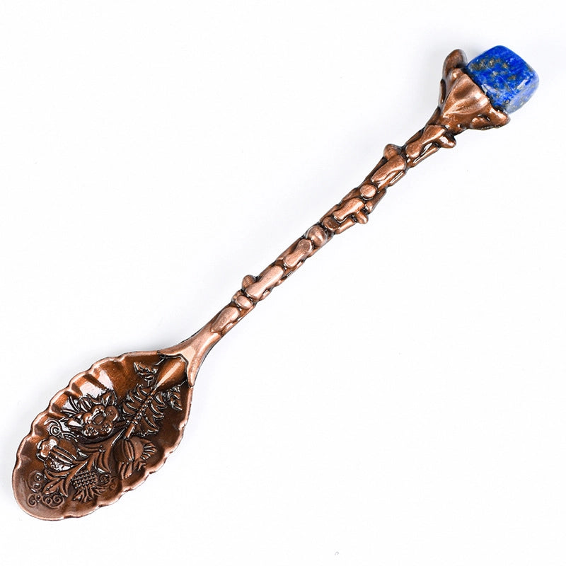 2 Pieces Elegant Lady Minimalist Geometric Crystal Spoon