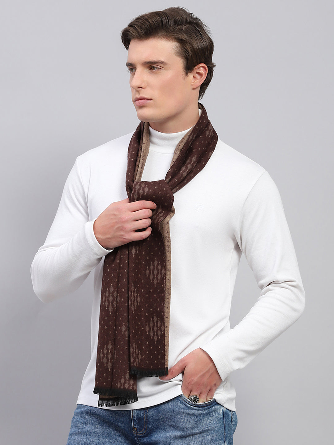 Men Multicolor Self Design Muffler