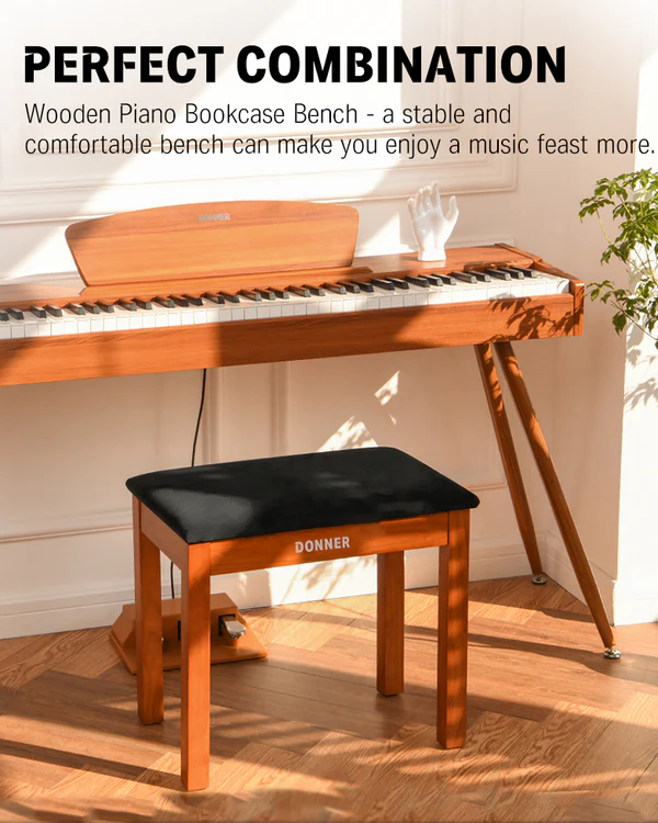 ✨Donner DDP-80 Wooden Style with Stand & Triple Pedals