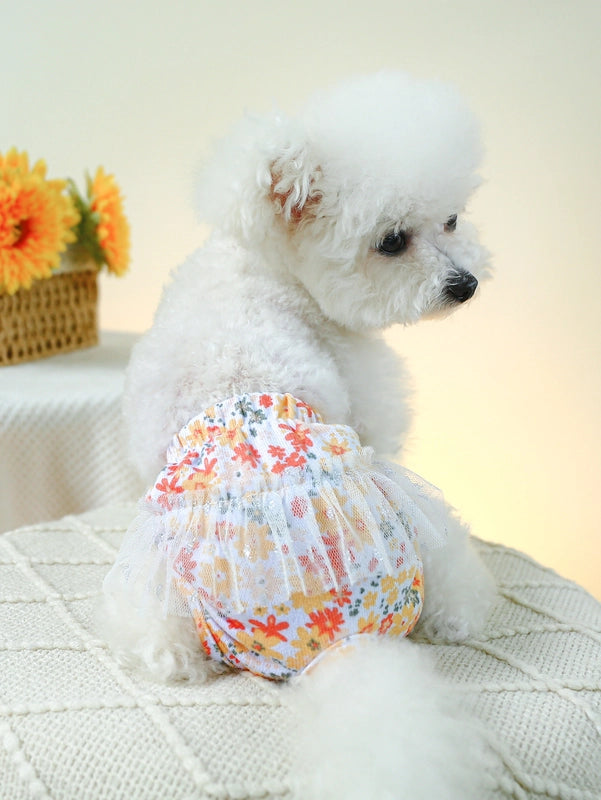 Pet Dog Menstrual Teddy Anti-harassment Physiological Pants Pet Supplies Menstrual Pants Plaid Physiological Pants