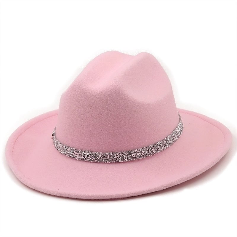 Winter New Black Diamond Chain Woolen Hat