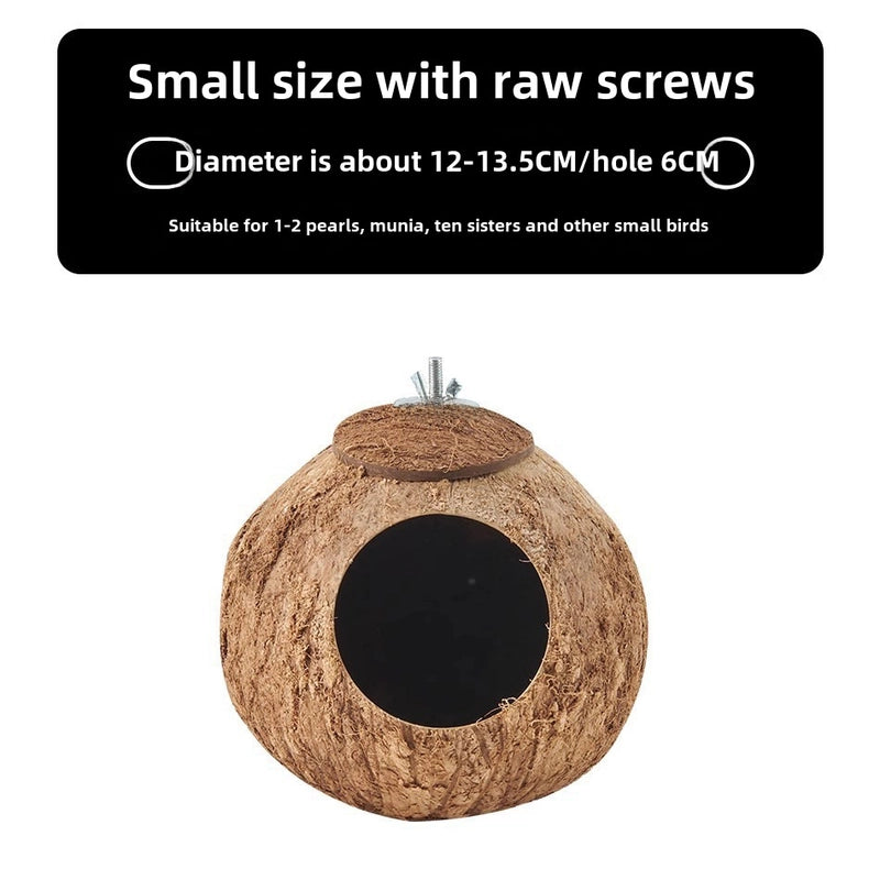 Bird's Nest Parrot Coconut Shell Nest Bed Large Size Bird's Nest Tiger Skin Peony Xuan Feng Pearl Bird Cage Special Warm Straw Woven Toy
