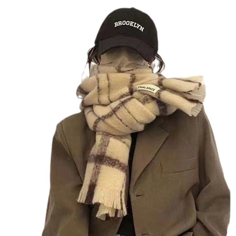 Women's  Soft Thickened Scarf  Simple Cool Temperament Warm Autumn And Winter