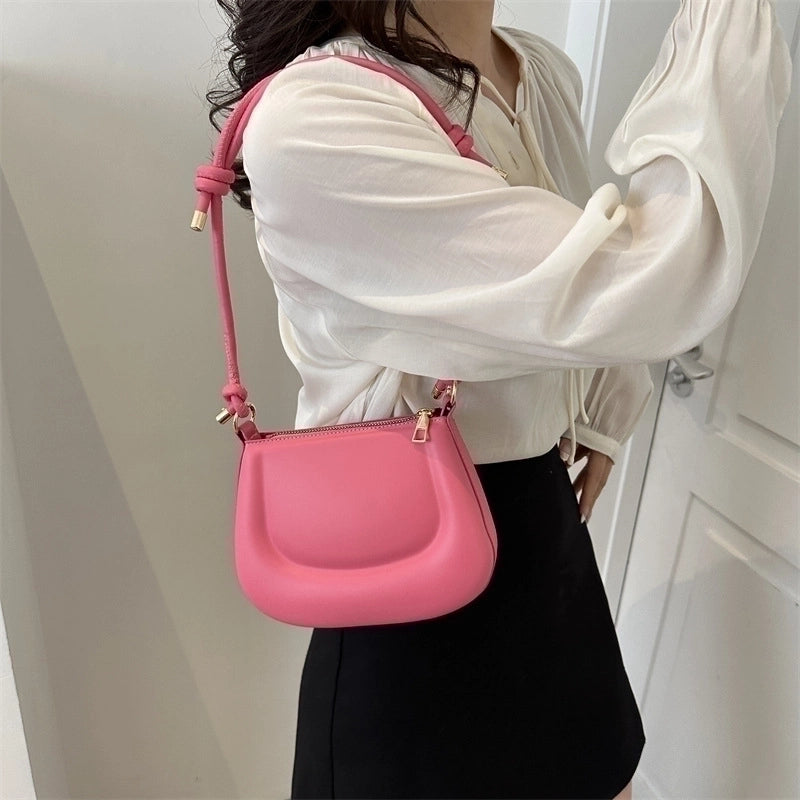 Women's Medium Summer Pu Leather Streetwear Shoulder Bag