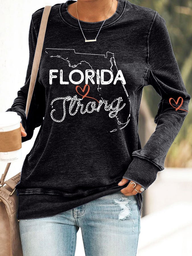 Women's Florida Strong Printed Casual Sweatshirt