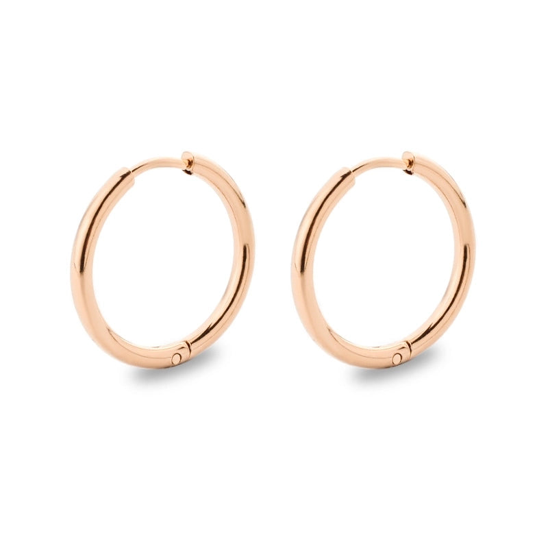 Minimalist Solid Color Stainless Steel Hoop Earrings 1 Pair
