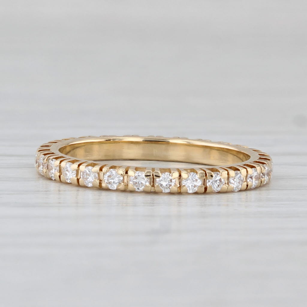 0.54ctw Diamond Eternity Ring 18k Yellow Gold Size 5 Wedding Band Stackable
