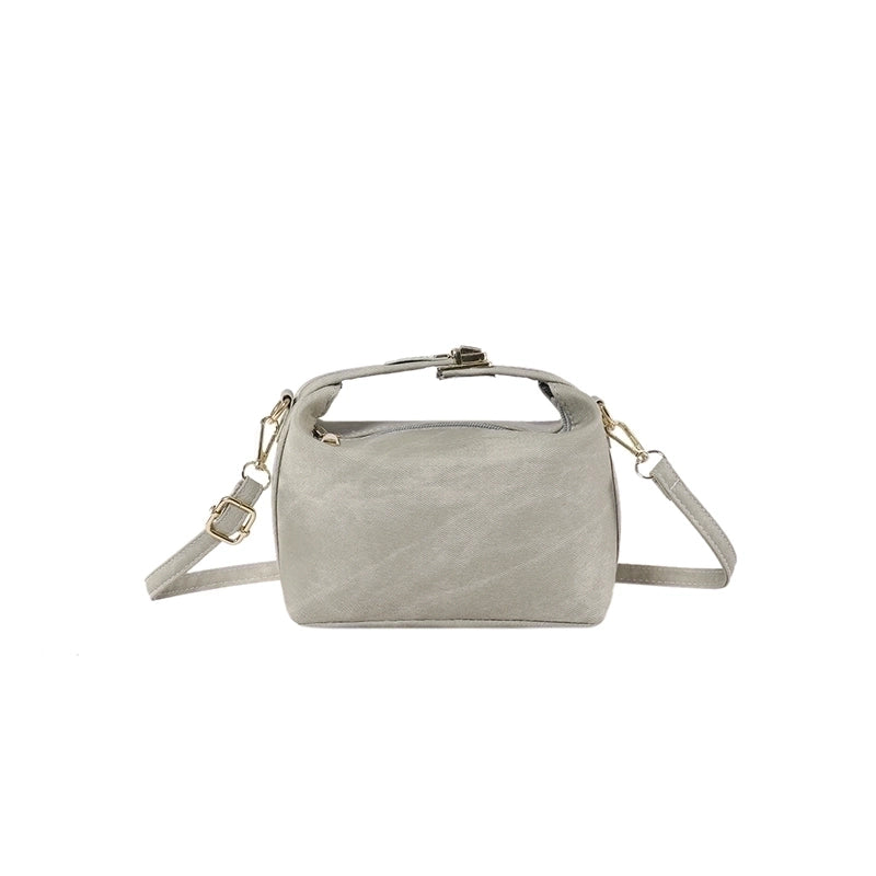 Women's Pu Leather Marble Classic Style Zipper Handbag