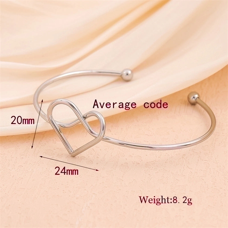 Minimalist Solid Color 201 Stainless Steel 18K Gold Plated Bracelets In Bulk