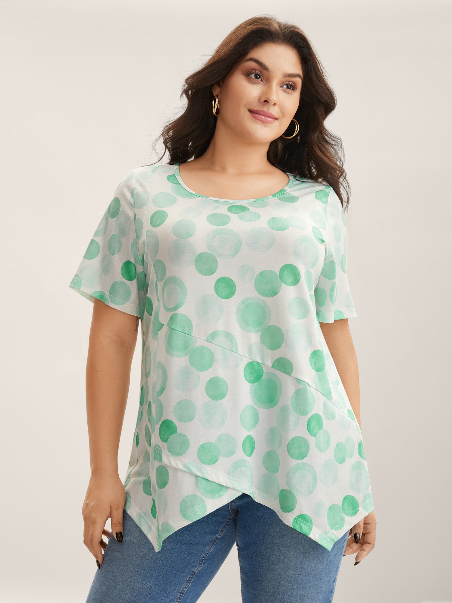 Supersoft Stretchy Polka Dots T-Shirt