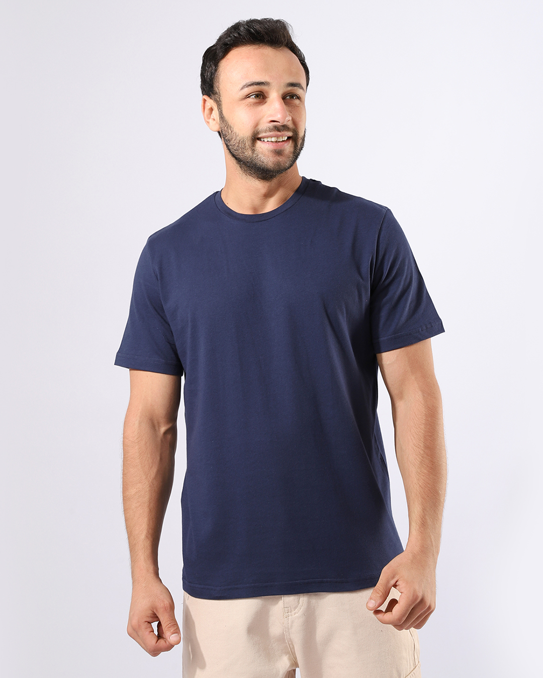Men Round Neck T-Shirt Half-Sleeves