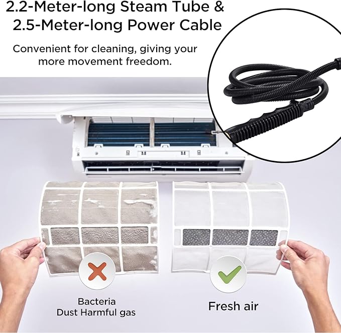 2500W 3 Bar HIGH PRESSURE MANUAL STEAM CLEANER