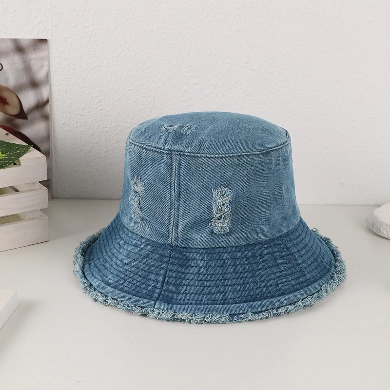 Women's Vintage Style Commute Solid Color Curved Eaves Bucket Hat