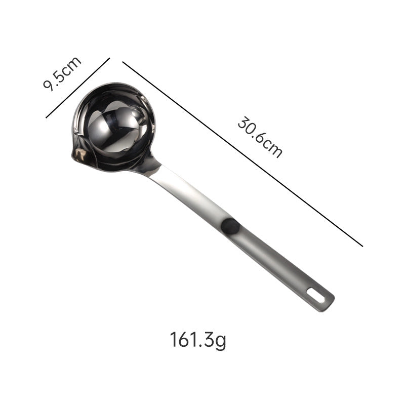 En 304 Stainless Steel Oil Filter Spoon Light Kitchen Practical Gadgets Soup Oil Removal Spoon Large Soup Shell
