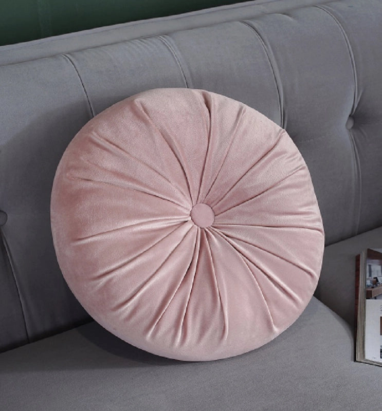 Round Pumpkin Pillow Solid Color Bay Window Pillow Homestay Model Room Pillow Living Room Sofa Cushion
