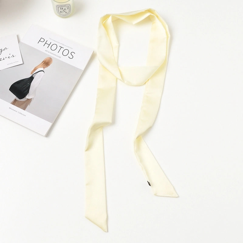 Women's Fashion Solid Color Satin Silk Scarves