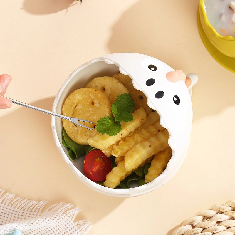 Baby Food Bowl Baby Training Eating Silicone Snack Catcher Drop-Resistant Household Children Food Grade Children's Bowl
