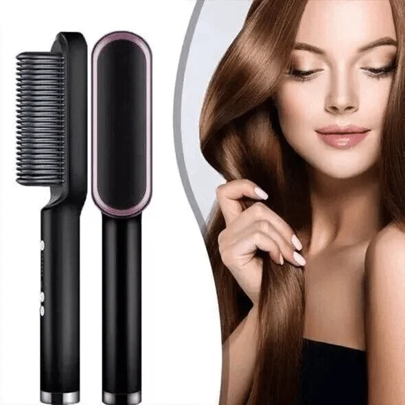 2-in-1 Ionic Hair Straightener Styling Comb - Smooth & Style