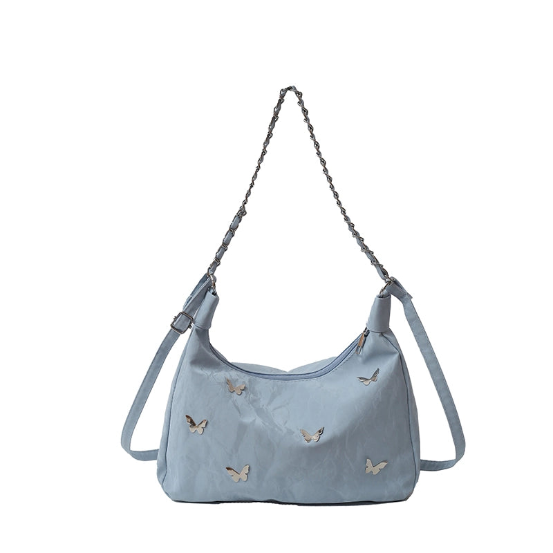 Women's Pu Leather Solid Color Streetwear Square Zipper Shoulder Bag Underarm Bag