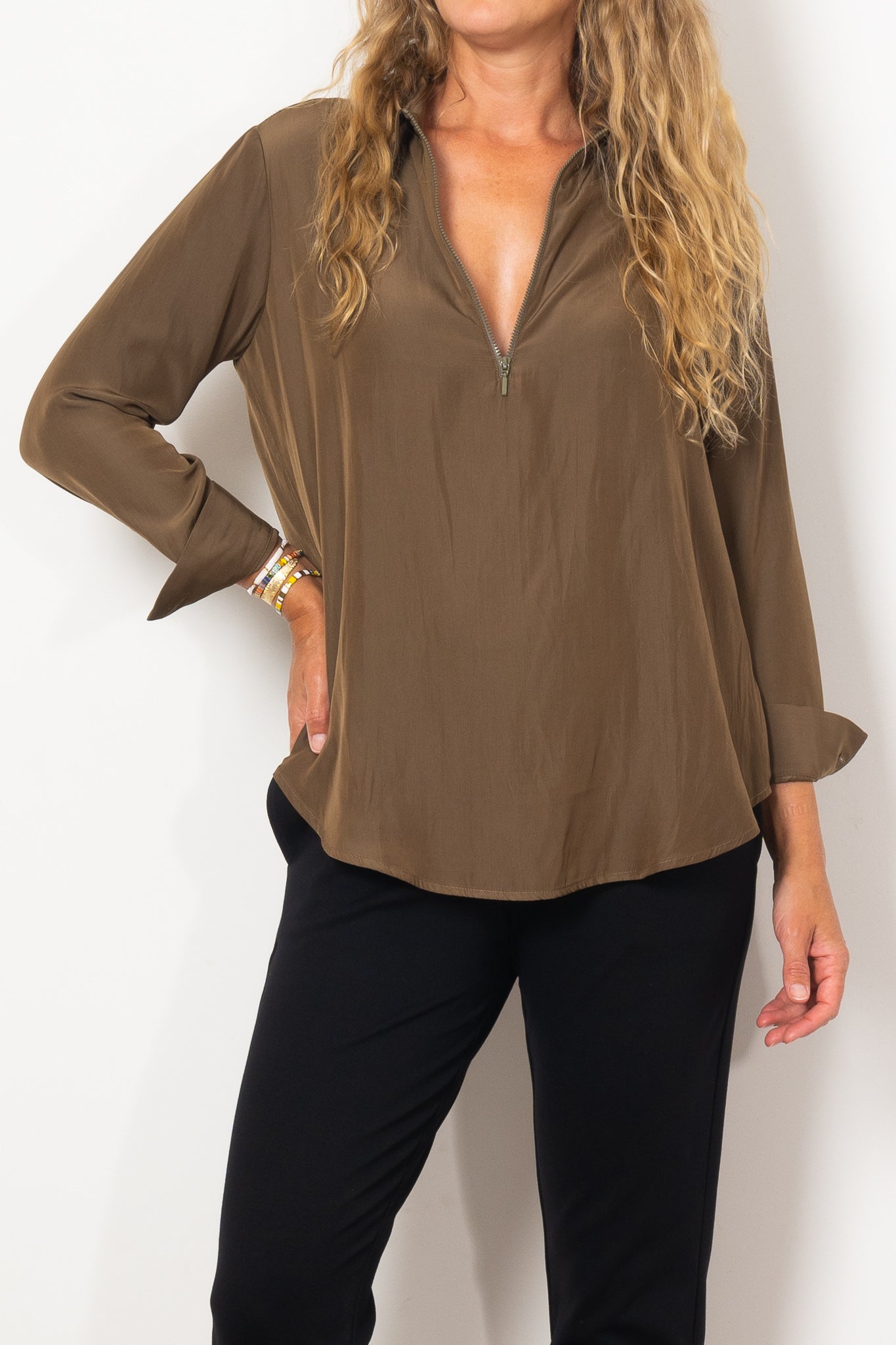 Mela Purdie Zip Front Shirt Mache