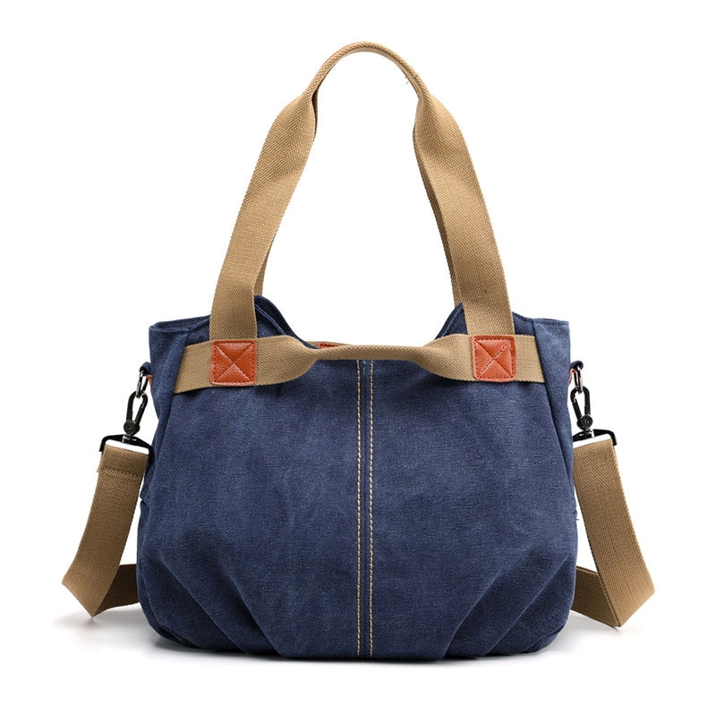 New Canvas Bag Women's Retro Fashion Portable Shoulder Bag Messenger Bag Fashion  Fashion Women's Bag
