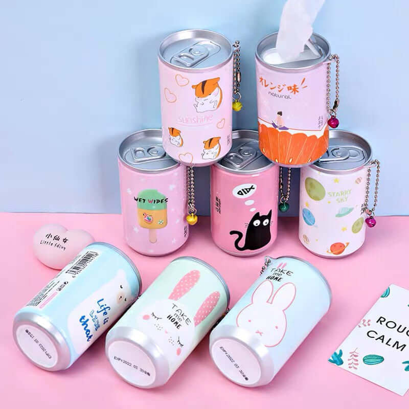 Canister Keychain Wet Wipes(30 Wipes In 1 Can)