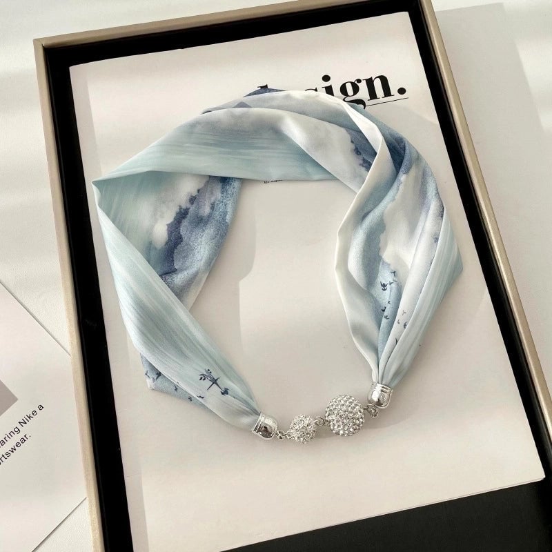 Women'S Fashion Geometric Polyester Silk Scarf