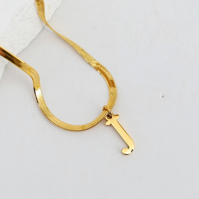 304 Stainless Steel 18K Gold Plated Luxurious Commute Letter Pendant Necklace
