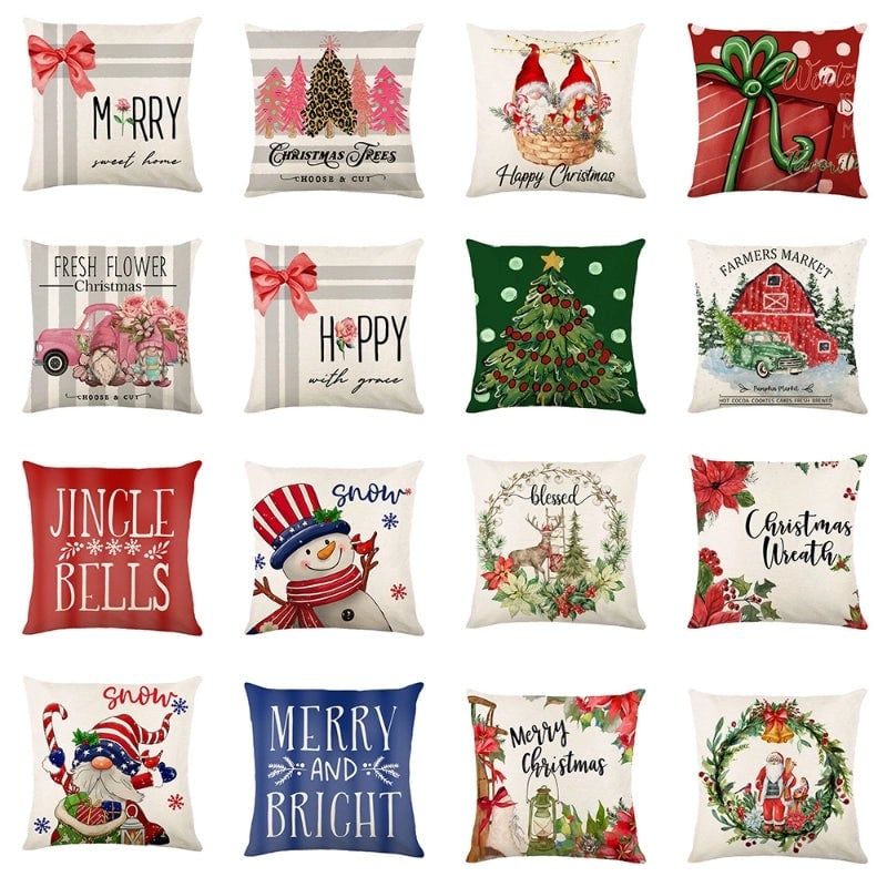 Casual Vacation Letter Linen Pillow Cases