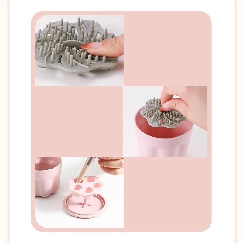 MAKEUP BRUSHES CLEANER CUP