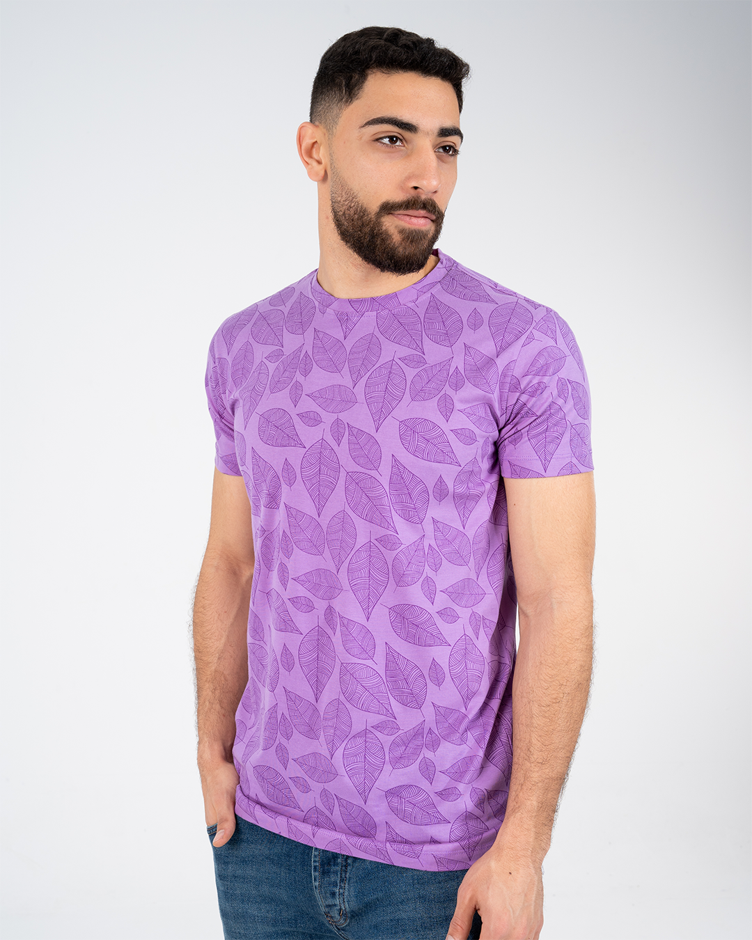 Leaf Printed Mens T-shirt
