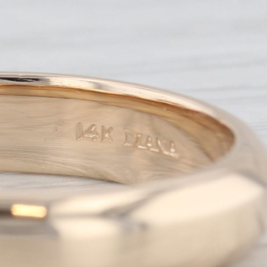 Classic Yellow Gold Wedding Band 14k Diana Size 8.5 Stackable Ring