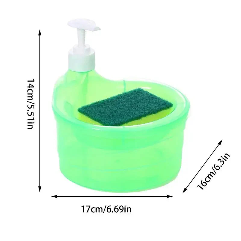 Liquid Soap Dispenser With Pump & Sponge