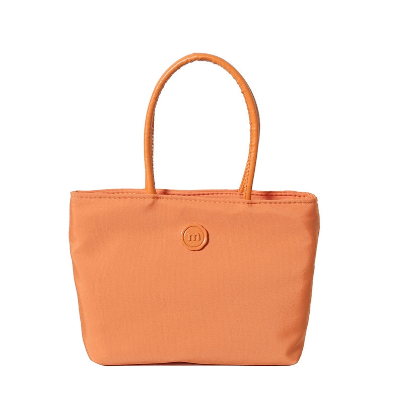 Women's Nylon Solid Color Basic Classic Style Square Zipper Handbag