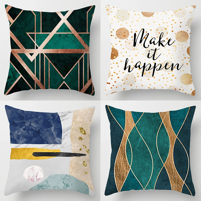Minimalist Letter Polyester Pillow Cases Couch & Sofa Decor
