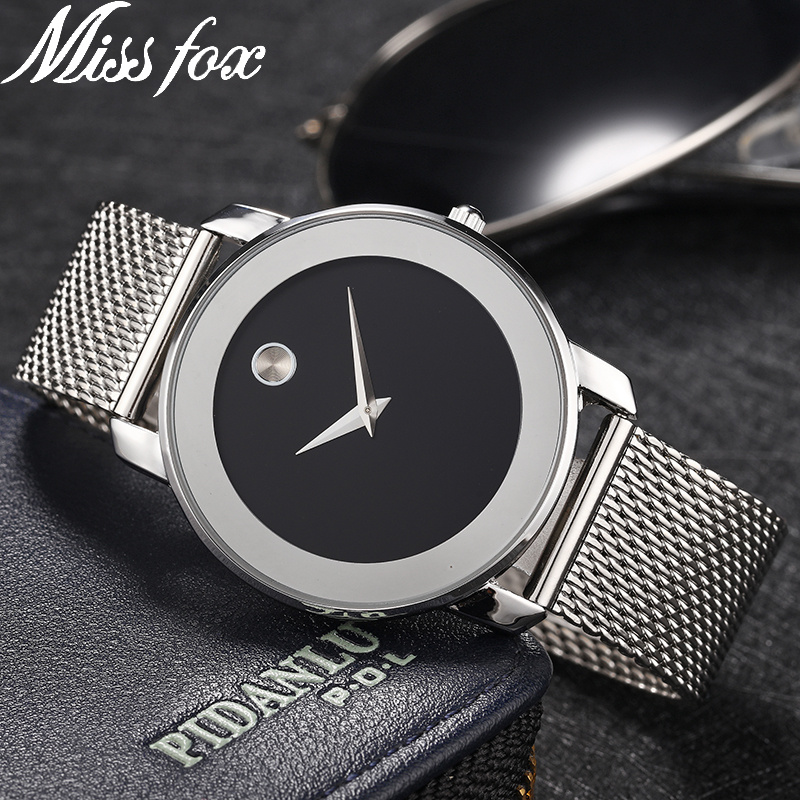 1pc Fashion Simple Watch Original Stianless Steel Bracelet Wristwatch Casual Golden Round Waterproof AAA Women Men Clock Dropshipping