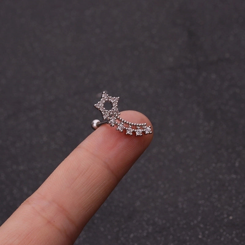 Ear Cartilage Rings & Studs Star Copper