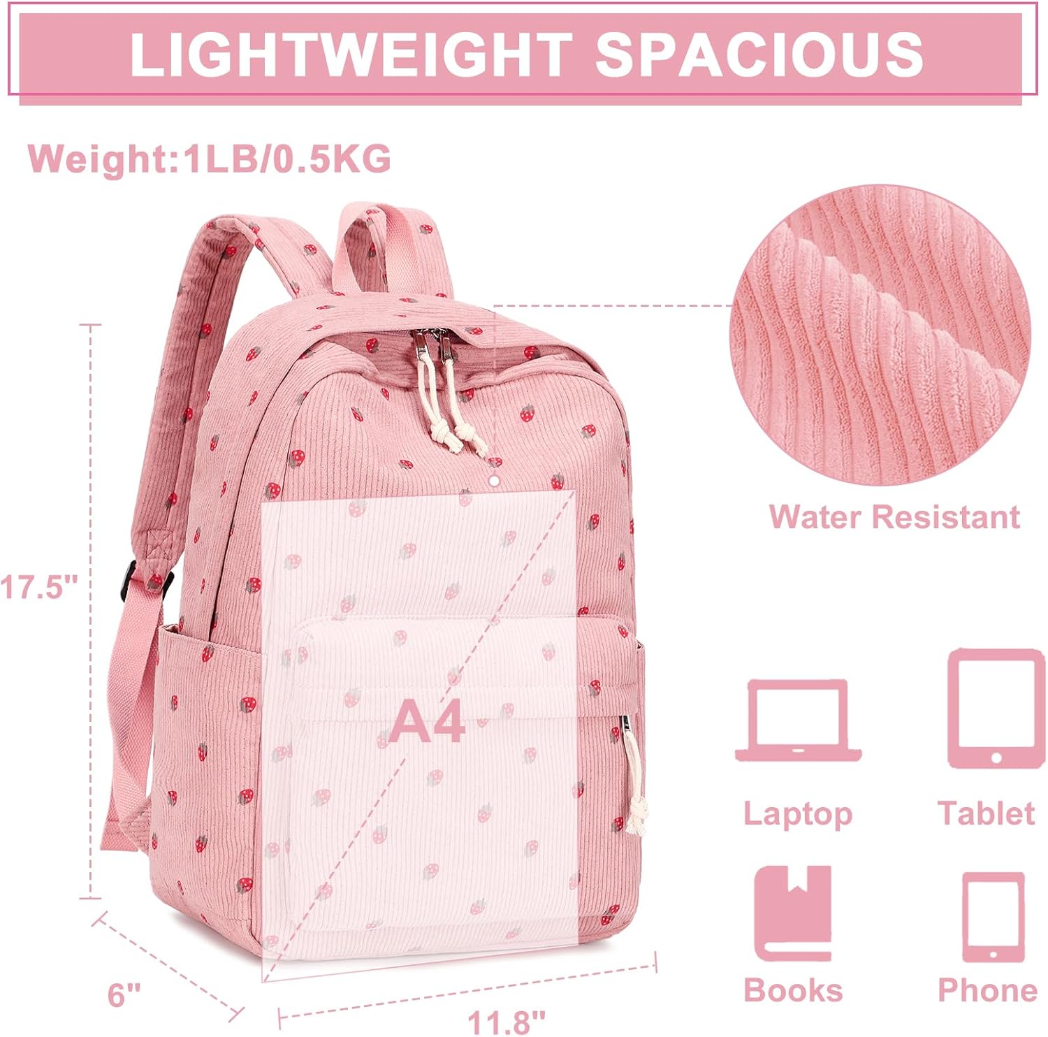 Bluboon School Backpack Teens Girls Boys Kids School Book Bags with Lunch Box Pencil Bag