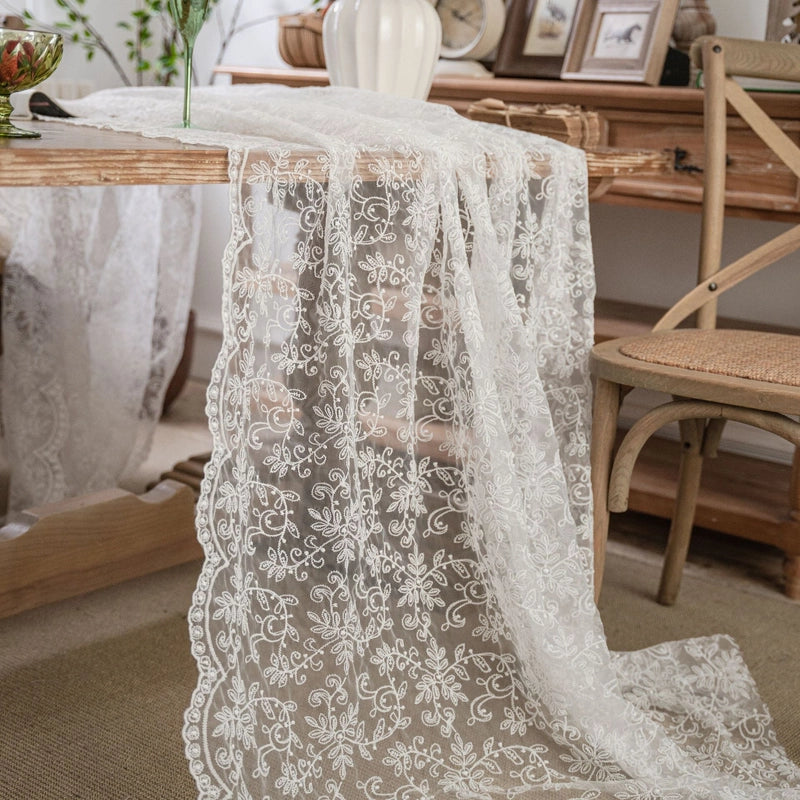 Tablecloth Cake Photography Background Embroidered Props Cloth White Tablecloth