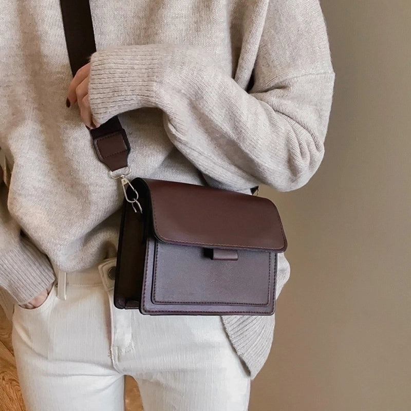Small Pu Leather Vintage Style Square Bag