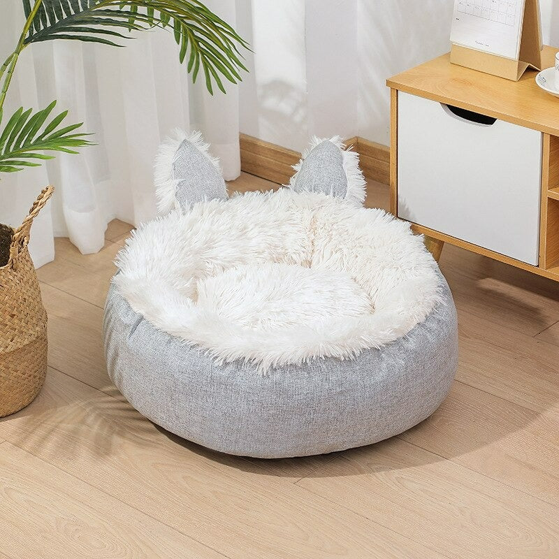 Detachable Cute Cat Ears Kennel Bed