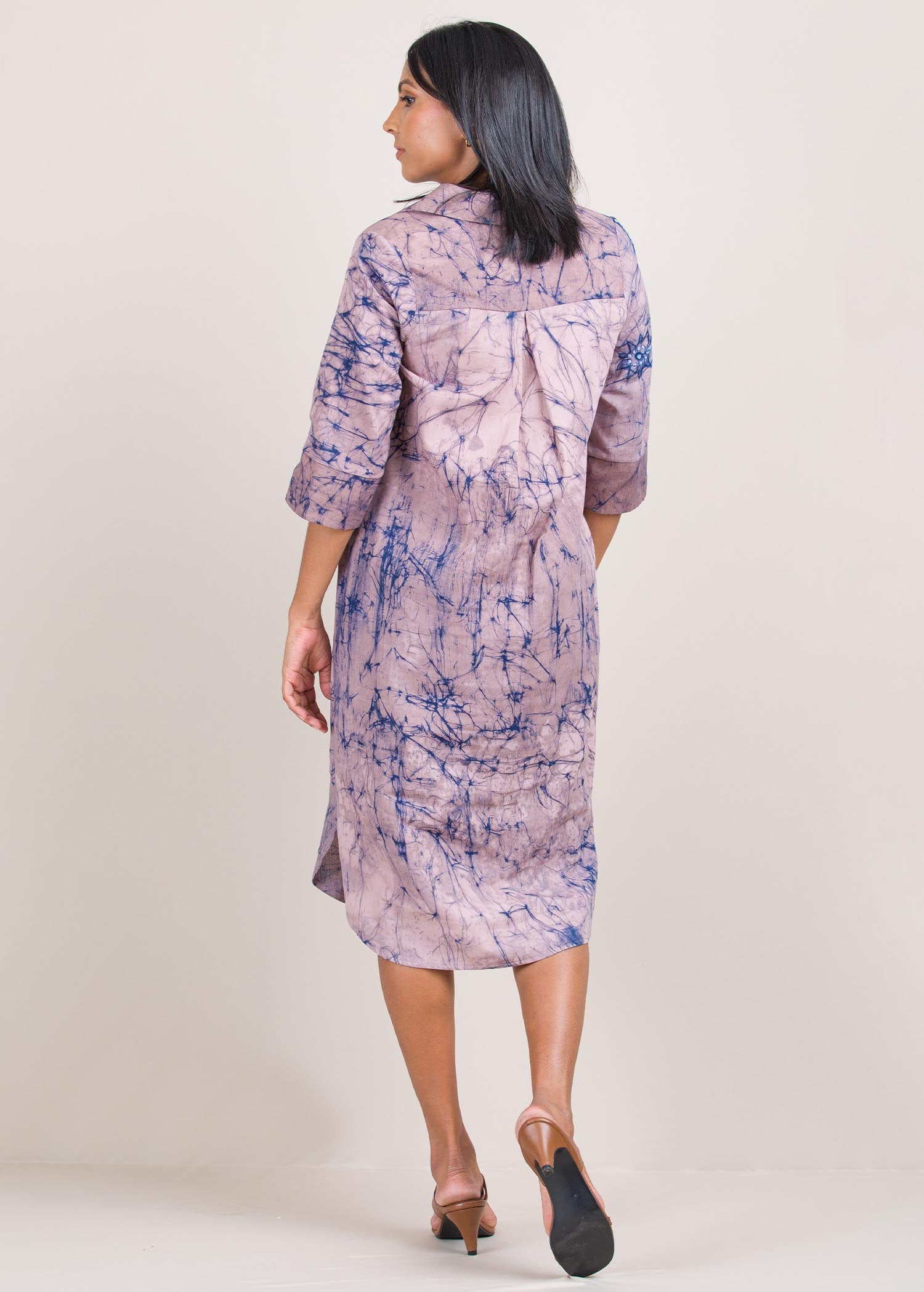 Batik shirt dress