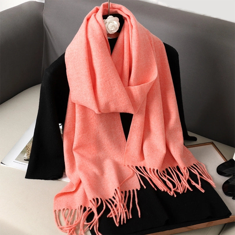 Women's Elegant Solid Color Imitation Cashmere Scarf