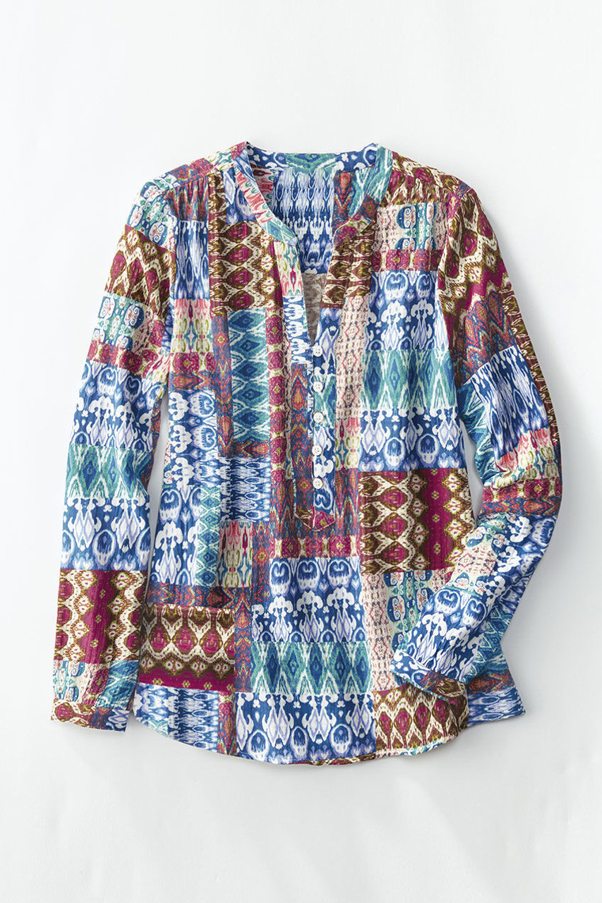 Summer Breeze Gauze Printed Pullover